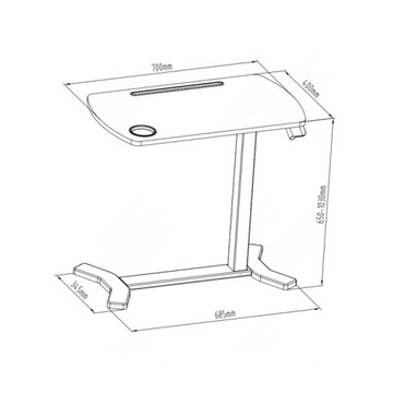 Регулируемый столик на колесах для ноутбука Spacetronik Регулировка: 103 см.