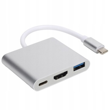 Adapter USB C 3.1 3 w 1 Hub Converter Dock High