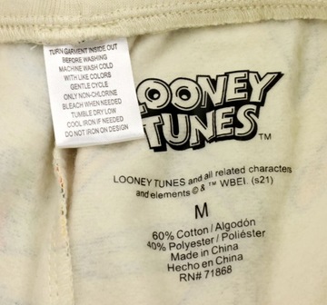 Spodnie damskie dresowe dresy Looney Tunes Zwariowane Melodie r. M kieszeń