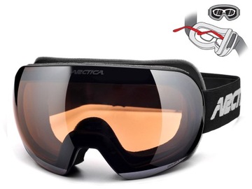 ARCTICA G-104A Gogle narciarskie OTG Na OKULARY KOREKCYJNE pomarańczowe s.1