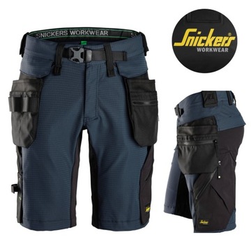 Krótkie spodenki Snickers 6172 FlexiWork RIPSTOP Stretch Granat Rozmiar 64