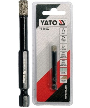 WIERTŁO DO GRESU DIAMENTOWE 8MM HEX STAL WĘGLOWA