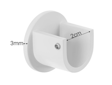 Wspornik boczny wnękowy do karnisza fi19mm METALOWY (5 kolorów) 1szt.