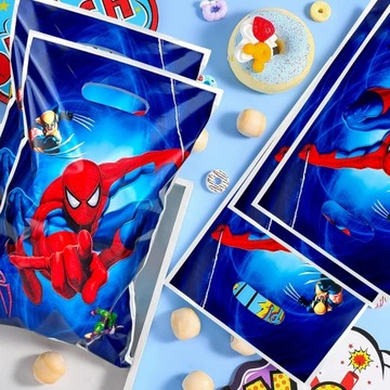 ПАКЕТЫ НА ДЕНЬ РОЖДЕНИЯ ДЛЯ ПОДАРКОВ СЛАДОСТИ ЧЕЛОВЕК-ПАУК РОСОМАХА 10 ШТ.