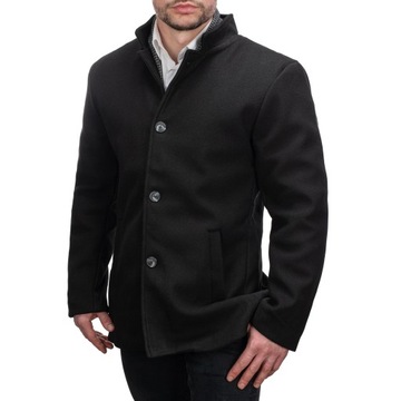 ТМ2402 р. XL ЭЛЕГАНТНОЕ МУЖСКОЕ УТЕПЛЕННОЕ ПАЛЬТО ОДНОВАРИАННОЕ