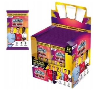 MATCH ATTAX UEFA CHAMPIONS LEAGUE 23/24 TOPPS - 10 saszetek - 120 kart