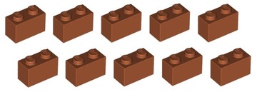 LEGO cegła 1x2 c. pomarańczowa 10 szt. 3004 NOWA