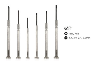 ZESTAW WKRĘTAKÓW PRECYZYJNYCH 6 szt WKRĘTAK