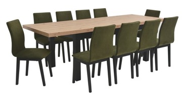 komplet 10x NOWOCZESNE krzesła do SALONU jadalni stół ROZKŁADANY 170/250 cm