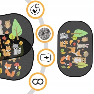 СОЛНЦЕЗАНИЦЫ ДЛЯ ОКОН АВТОМОБИЛЯ, 2 ШТ.