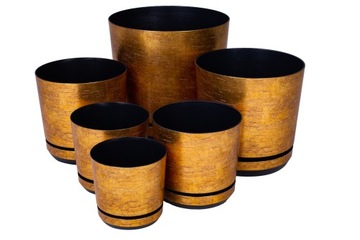 Цветочный горшок из ржавого металла в стиле лофт для стола 16