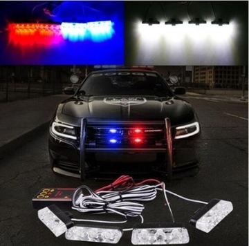 4 ФОНАРА 1 КОНЦЕНТР 12 СВЕТОДИОДНЫХ АВАРИЙНЫХ МИГАЛОК ГРУЗОВИКИ