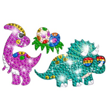 АЛМАЗНАЯ МОЗАИКА Наклейки АЛМАЗНАЯ ВЫШИВКА НАКЛЕЙКА ДИНОЗАВРЫ ДИНОЗАВР