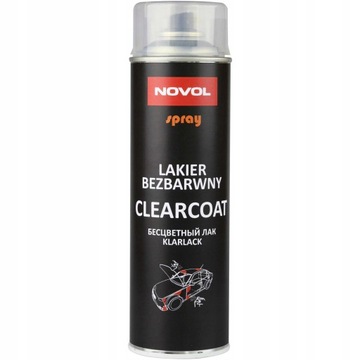 NOVOL CLEARCOAT SPRAY KLAR LAKIER BEZBARWNY 500ML