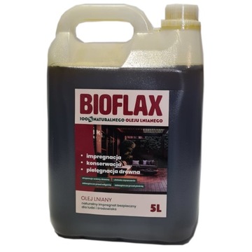 Olej lniany BIOFLAX, impregnat do drewna, 5 l