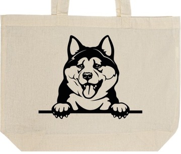 AKITA PIES DOG PIESEK PSIAK torba zakupy prezent