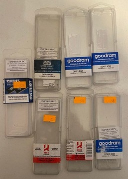 puste pudełko na pamięć ram ddr1 ddr2 ddr3 ddr4