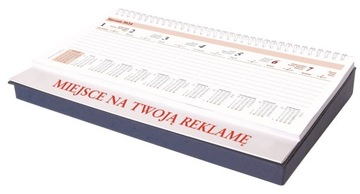 Kalendarz TERMINARZ 2024 leżący z piórnikiem biurkowy