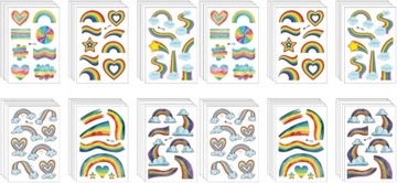 60 Arkuszy Wzór Rainbow Rami Dostaw Urodziny Dla
