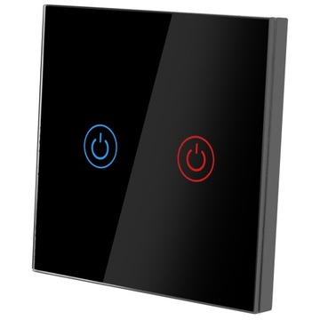 PODWÓJNY WŁĄCZNIK ŚWIATŁA DOTYKOWY SZKLANY