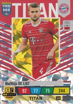 FIFA 365 2023 TITAN De Ligt 259 kolekcjonerska karta piłkarska