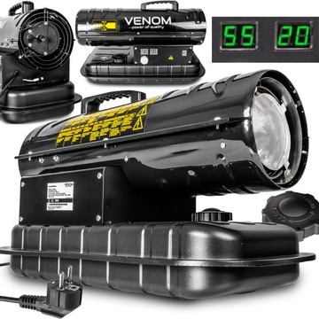 ПРОФЕССИОНАЛЬНЫЙ БЕНЗИНОВО-МАСЛЯНЫЙ НАГРЕВАТЕЛЬ 20 кВт VENOM ДИСПЛЕЙ