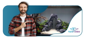 Темный камень для аквариумов 1 кг