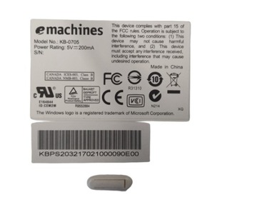 КЛАВИАТУРА EMACHINES KB.PS203.217