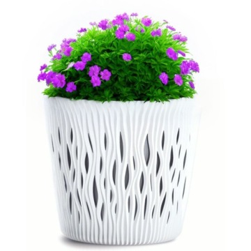 ПЕСОЧНЫЙ КРУГЛЫЙ ГОРШОК DSR130 БЕЛЫЙ + ВСТАВКА