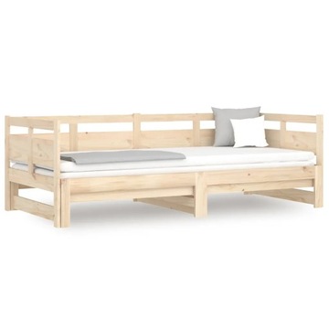 Łóżko rozsuwane, lite drewno sosnowe, 2x(80x200) c