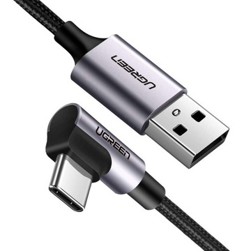 UGREEN MOCNY KABEL PRZEWÓD USB USB-C TYP C KĄTOWY 90 STOPNI QC 3.0 3A 1M