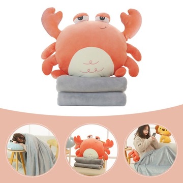 ПОДУШКА, ПУТЕШЕСТВЕННОЕ ОДЕЯЛО, ФОРМА КРАБА, КАРТОН