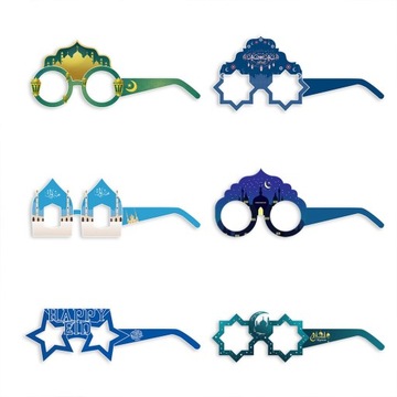 Eid Mubarak Okulary Party Supplies Opaska na głowę na imprezę świąteczną dla dzieci 6 szt.
