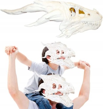 Maska Dino Skull Mask na całą głow, ruchomą