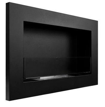 ПОДВЕСНОЙ БИОКАМИН 650x400 SLIM ЧЕРНЫЙ СО СТЕКЛОМ