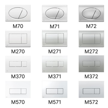 Кнопка смыва для унитаза Alcadrain / Alcaplast / Delfin M70 белая