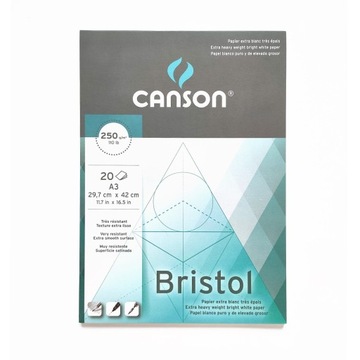 Blok do rysunku bristol Canson Bristol - A3 - 250 g
