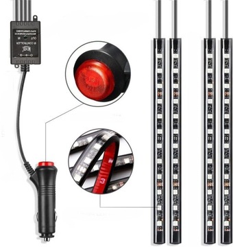 XXL светодиоды ВНУТРЕННЕЕ ОСВЕЩЕНИЕ АВТОМОБИЛЯ, салон автомобиля, 4х светодиодных ЛЕНТЫ