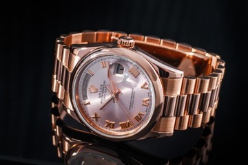 ROLEX DAY-DATE 36 PRESIDENT 118205F AUTOMATIC COSC 18K ROSE GOLD 36MM