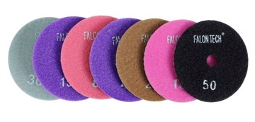 ДИСКИ ДЛЯ ВЛАЖНОЙ ШЛИФОВКИ ЗЕЛЕНОЙ ПЛИТКИ 7 шт + Диск