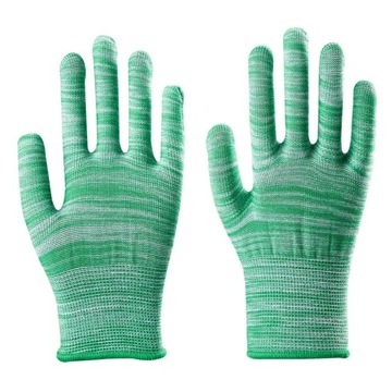 1 пара нейлоновых полиуретановых перчаток для защиты труда в полоску