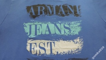 ARMANI JEANS T SHIRT Z NADRUKIEM L/XL