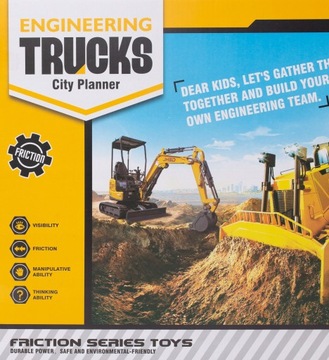 Большой набор из 6 строительных машин.