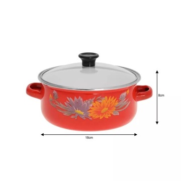 НАБОР ЭМАЛЬНЫХ ГОРШКОВ, 10 ЭЛЕМЕНТОВ