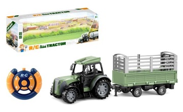 Traktor Z przyczepą ZDALNIE sterowany pilotem 43CM