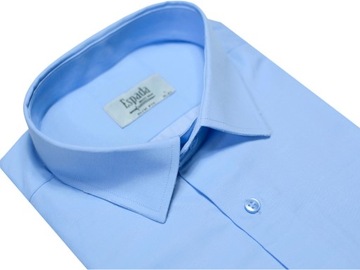 Elegancka koszula męska biznesowa Espada niebieska indygo dopasowana SLIM