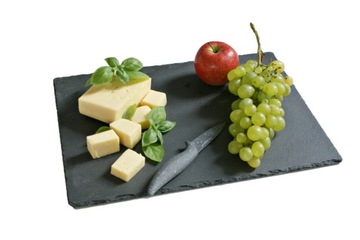 Łupek kamienny taca podstawka 30 cm x 40 cm czarny
