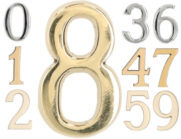 НОМЕР НОМЕР НА ДВЕРИ ХРОМ САМОКЛЕЯЩАЯСЯ 5 СМ