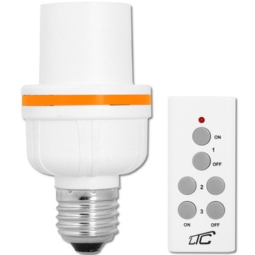 ЦОКАЛЫ ДЛЯ ЛАМП LTC E27, УПРАВЛЯЕМЫЕ С ПУЛЬТА LXU202 ДИСТАНЦИОННОГО УПРАВЛЕНИЯ