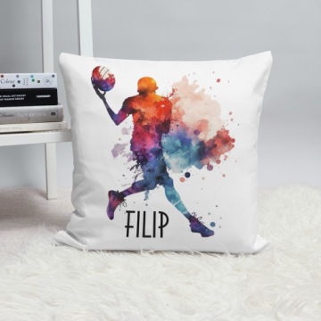 БАСКЕТБОЛЬНАЯ ПОДУШКА С ИМЕННЫМ ПОДАРКОМ БАСКЕТБОЛ